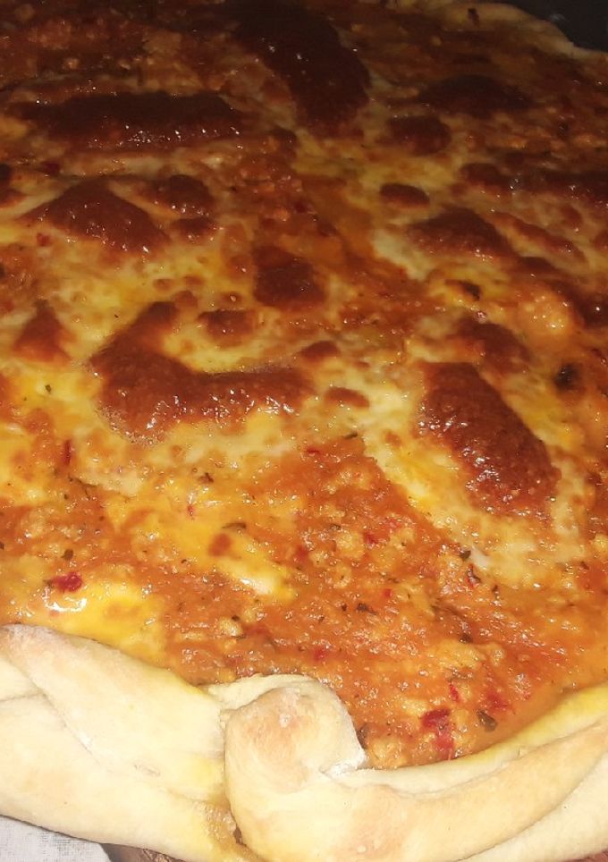 Una foto de Tarta de pollo y zapallo