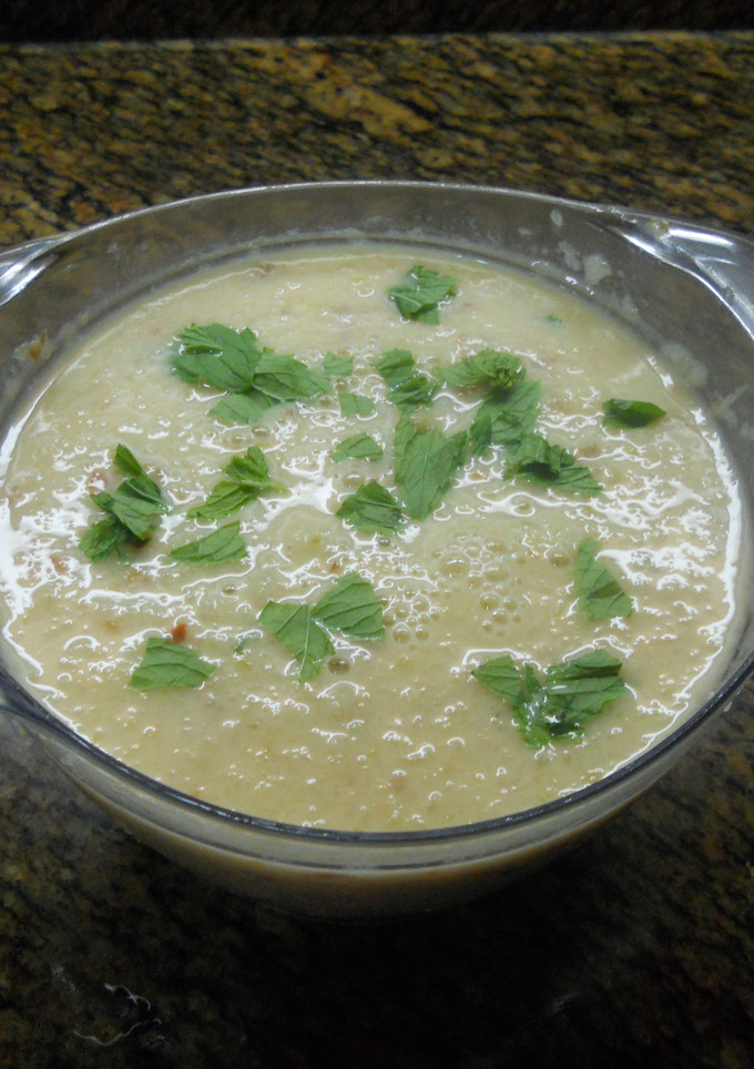 Una foto de Gazpacho de melón con yogur