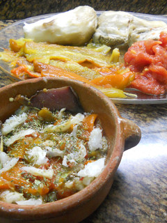 Una foto de Ensalada de berenjenas ,pimiento y tomate
