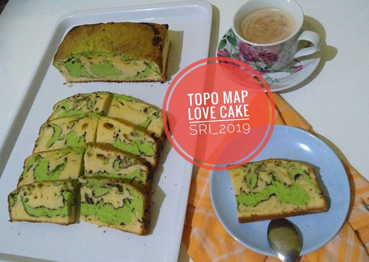 Topo Map Love Cake