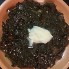 A picture of Dry Spinach Sabji.