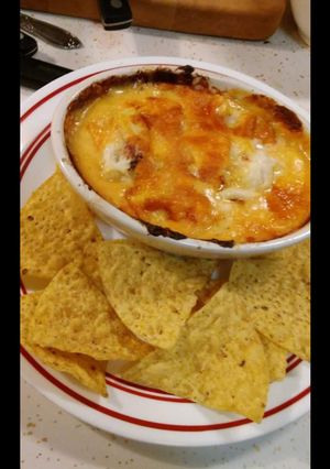 A picture of Lobster crab cheese dip.