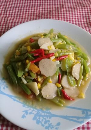 Foto resep Oseng buncis jagung baso