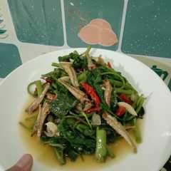 รูปของ 14. Tumis Kangkung Ikan Teri asin