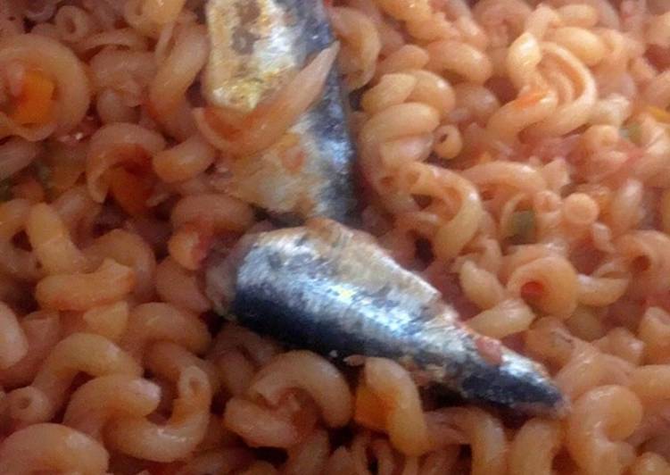 Steps to Prepare Homemade Macaroni with sardines