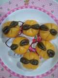 송편 Songpyeon | Chuseok Rice Cake (pumpkin & peanuts), Mochi, Kue Beras, Tteok Labu Kuning 🎃🥮