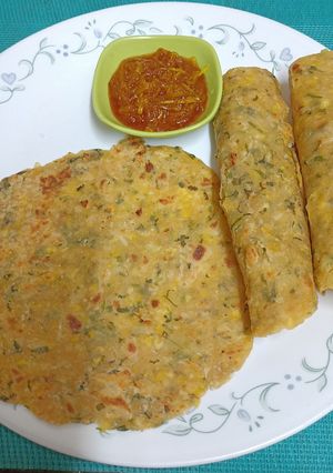 A picture of Sweet Corn Rotis (Indian Sweet Corn Rotis).
