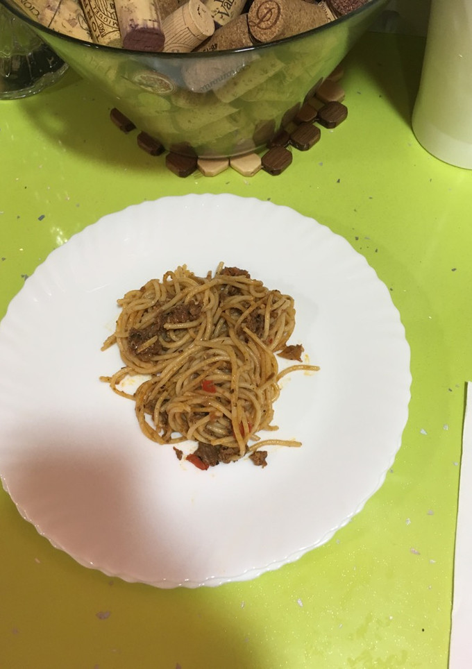 Una foto de #PastaBoloñesa 🍝