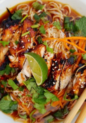 A picture of Teriyaki Chicken Noodle Soup.