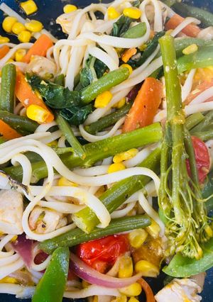 A picture of Chicken stir fry.