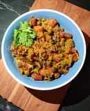 CABBAGE SABZI with PEAS CARROT..