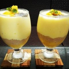 A picture of Mango Tapioca Custard 💛🍨.