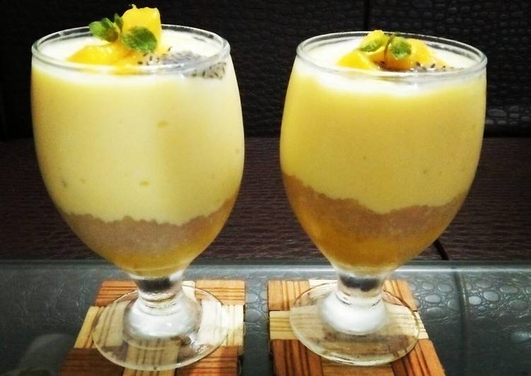 Recipe of Ultimate Mango Tapioca Custard 💛🍨
