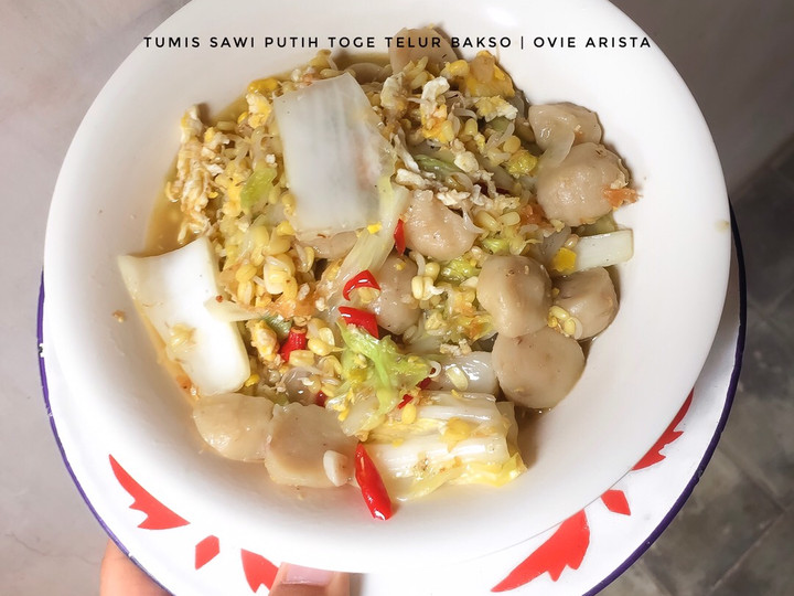 Resep Tumis Sawi Putih Toge Telur Bakso Anti Gagal