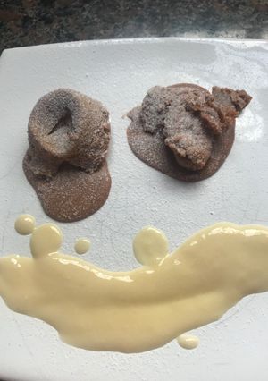 Una foto de Volcán de dulce de leche sin tacc y light