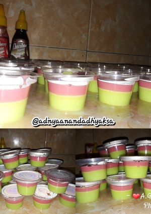 Foto resep Puding susu 2 rasa #StepByStep #KamisManis