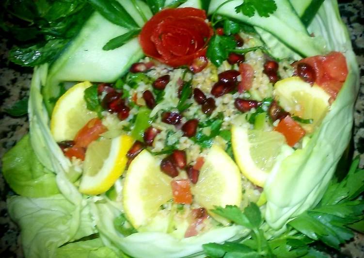 Recipe of Perfect Syrian tabbouleh with cabbage as a dish to put the tabbouleh mix