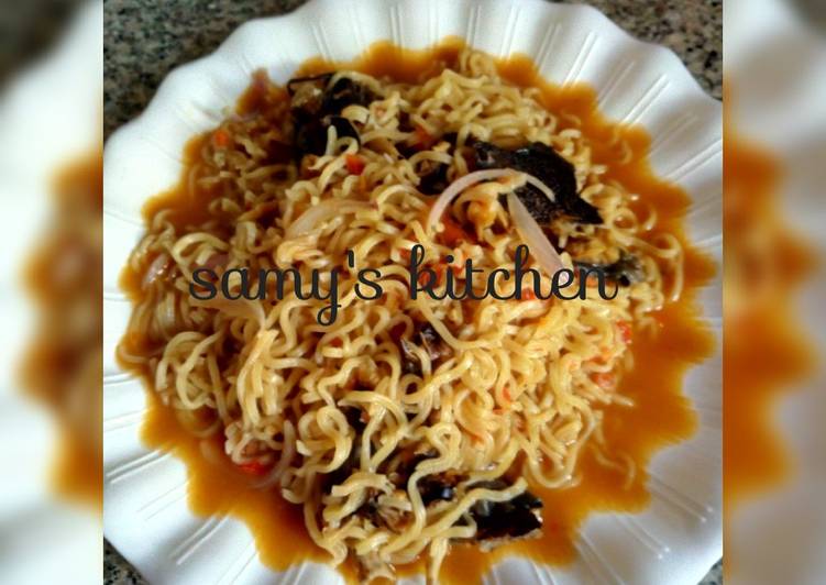 My noodles with dry fish repice by samy,s kitchen