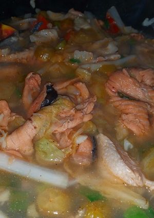Foto resep Tetelan salmon kuah asam