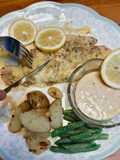 Grilled Dori with Melted Cheese and Tartar Sauce