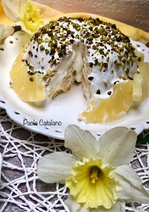 A picture of Pineapple Zuccotto.