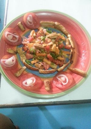 A picture of Croutons salad # author Marathon#.