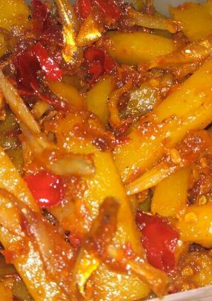 Foto resep Balado teri kentang