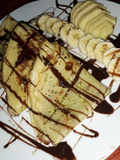 Una foto de Panqueques con Nutella