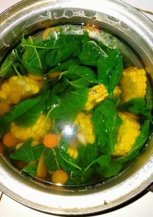 Foto resep Sayur bening bayam jagung wortel