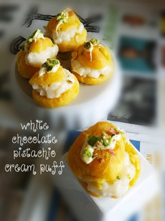 Foto resep White chocolate pistachio cream puff