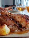 Pollo alla birra con funghi