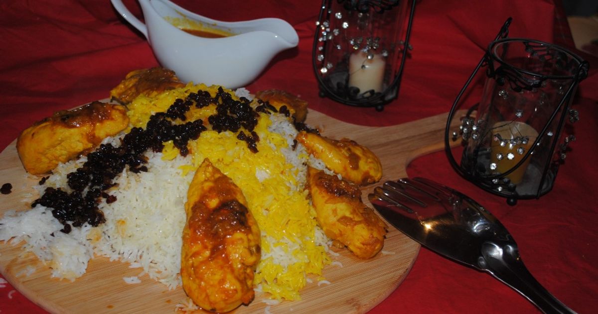 Persian Barberries Rice With Saffron Chicken (Zereshk Polow Ba Morgh ...