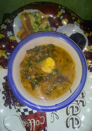 A picture of Rivers native soup.