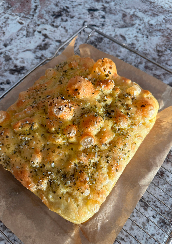 Una foto de Focaccia casera