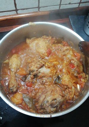Una foto de Pollo a la catalana