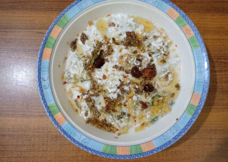 Recipe of Award-winning Bhagar wali dahi phulkian