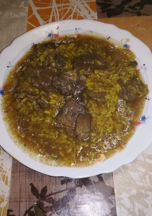 Una foto de Arroz con solomillo en la olla GM g plato de aprovechamiento