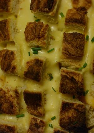 Una foto de Pan con queso al horno