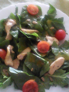 Una foto de Ensalada de espinacas