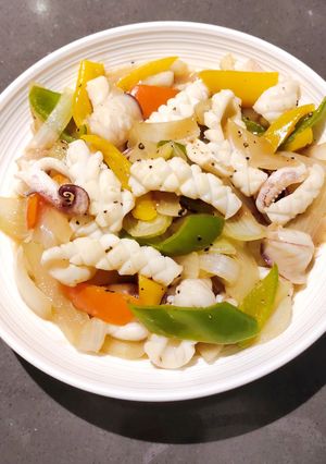 A picture of Sauteed Squid.