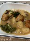 Meatball and Cauliflower Gnocchi with Kale Soup