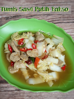 Foto resep Tumis Sawi Putih Bakso