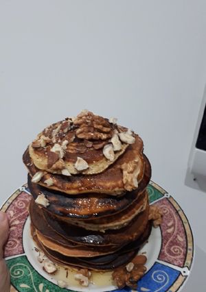 Una foto de Pancakes sin harina!