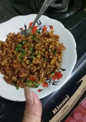 Foto resep Tempe kering pedas