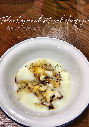 Gambar Telur Separuh Masak Air Fryer