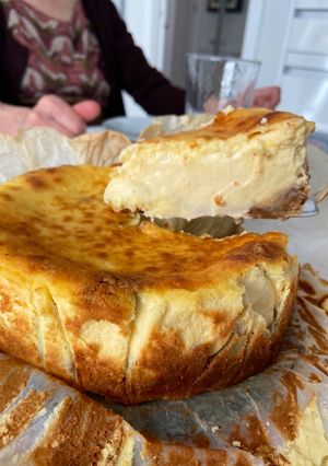 A picture of La Viña Cheesecake (Lactose-Free and Gluten-Free).