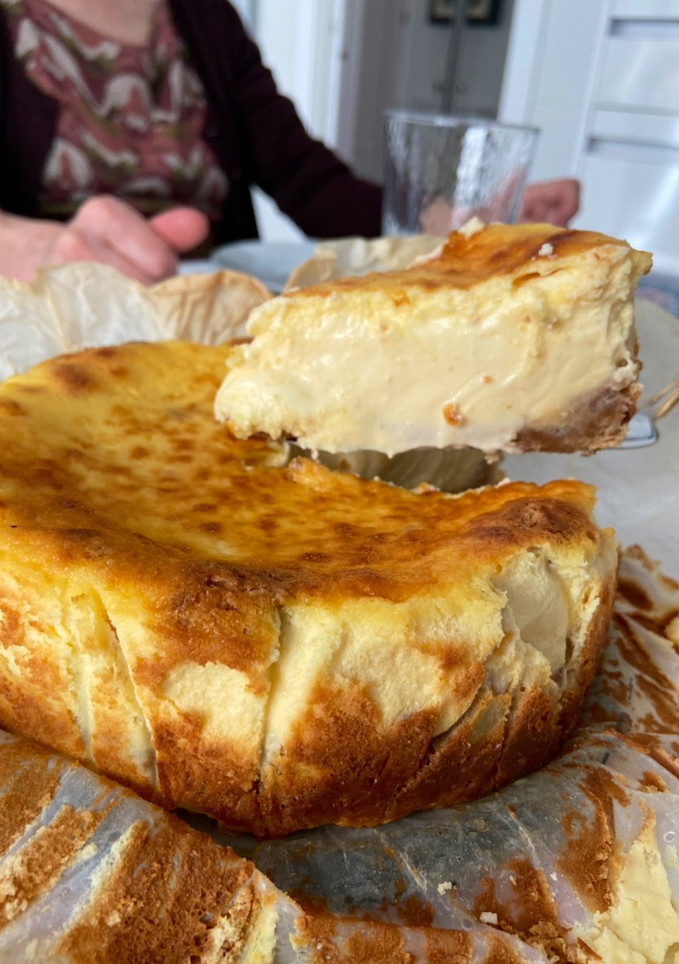 Una foto de Tarta de queso de La Viña (sin lactosa y sin gluten)