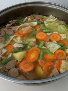 Foto resep Sayur sop ayam baso