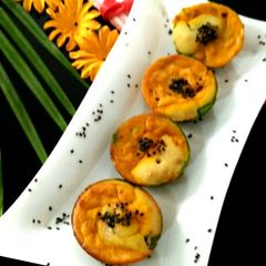 A picture of Tricolour savory muffins.