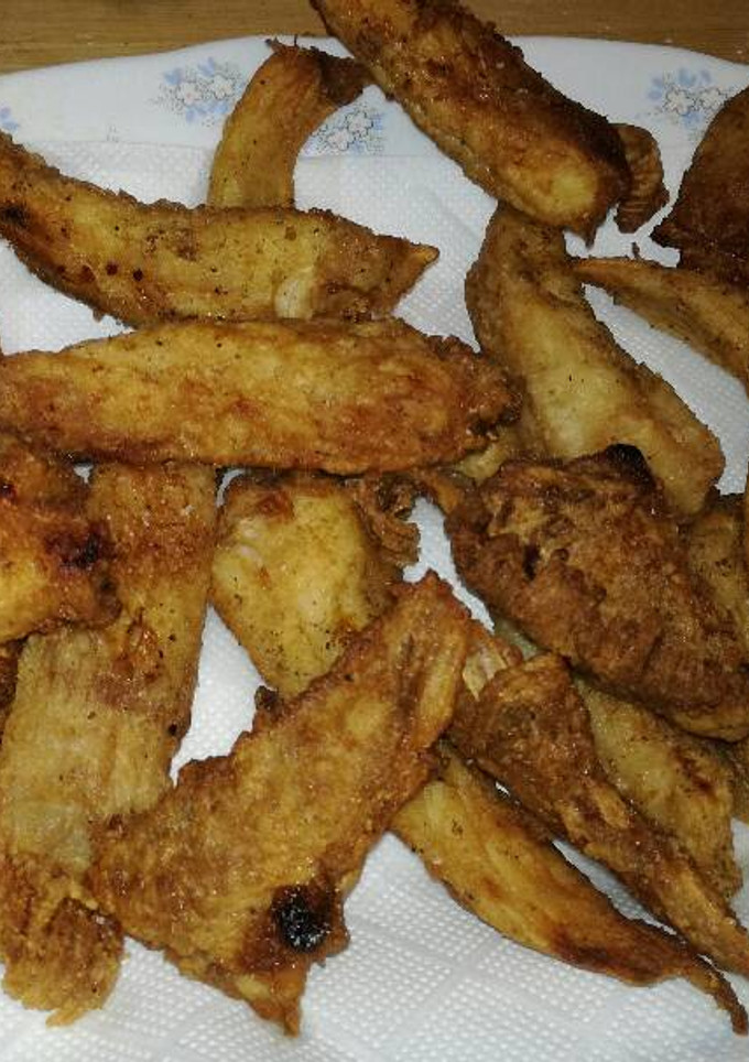 Una foto de Raya frita